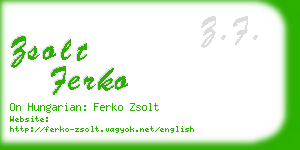 zsolt ferko business card